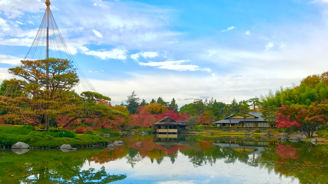 昭和記念公園日本庭園紅葉｜タチカワあたり